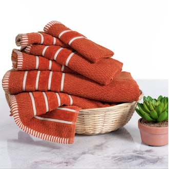 6-Piece Combed Cotton Bath Towels