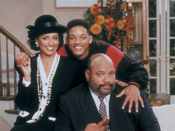 Aunt Viv, Uncle Phil, and Will from Fresh Prince of Bel Air