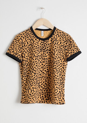 Leopard Print Ringer T-Shirt