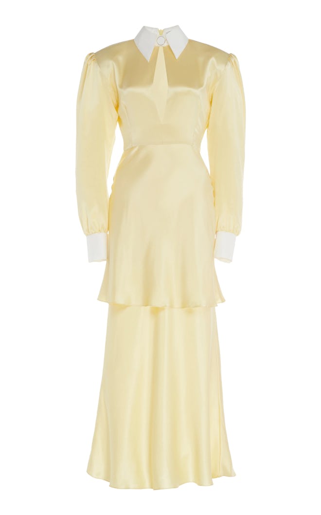 Tiered Art Deco Silk Dress