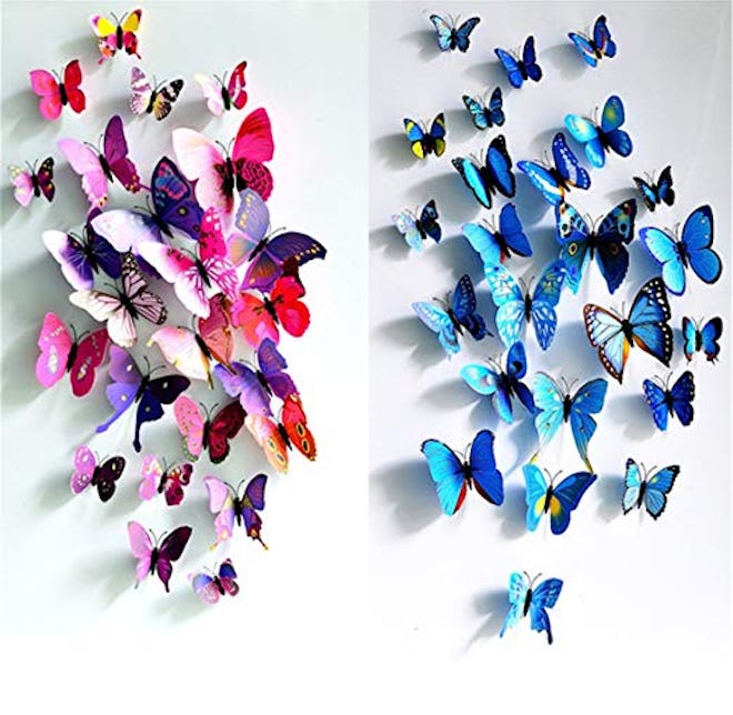 HAKDAY 24 PCS 3D Butterfly Wall Stickers