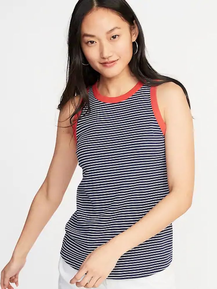 Slim-Fit High-Neck Tank for Women