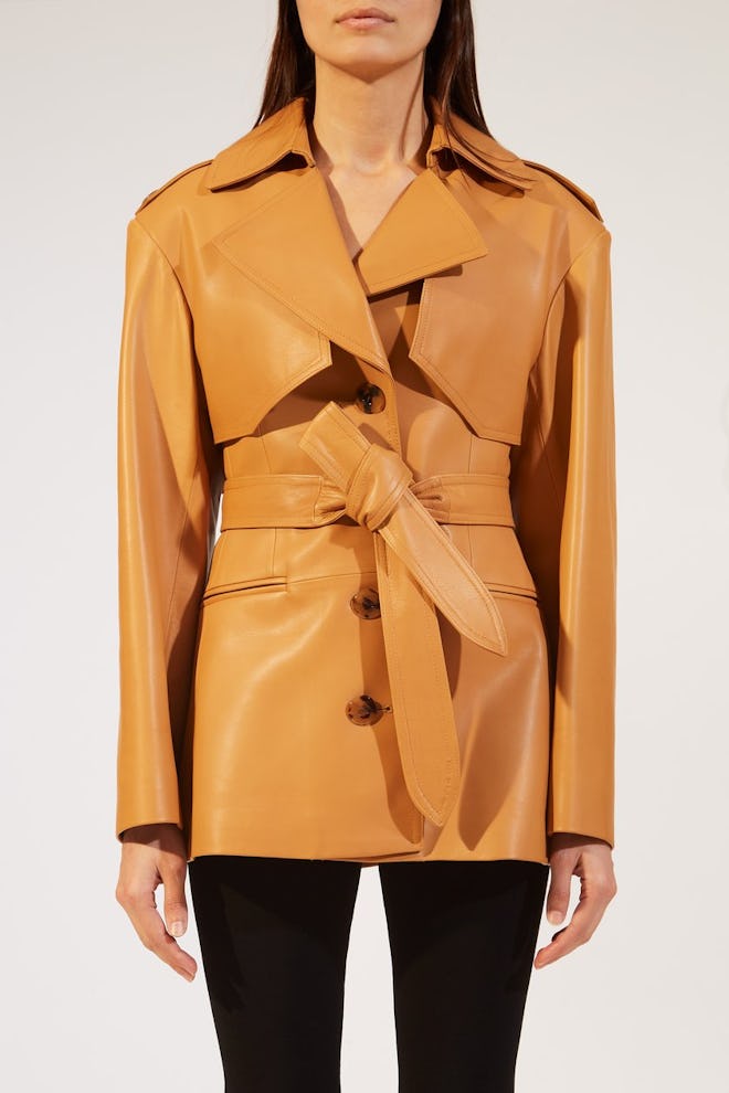 The Billy Trench in Cognac Leather