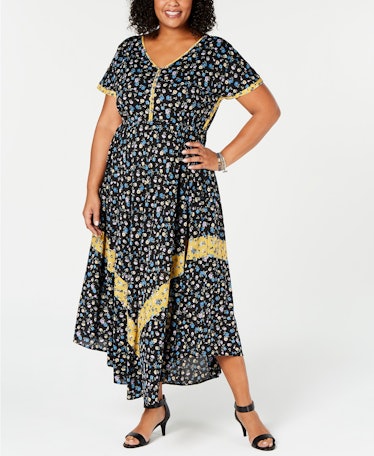Style & Co Plus Size Floral-Print Maxi Dress, Created for Macy's