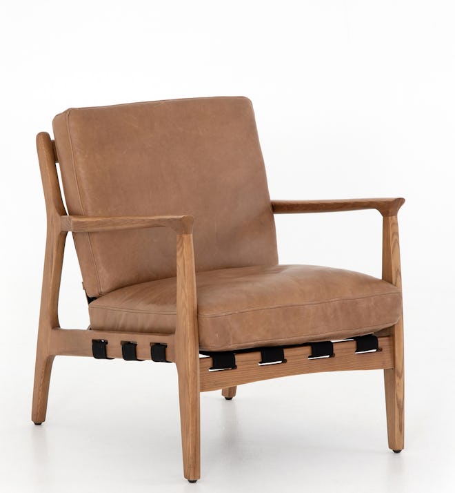 Kenneth Leather Chair, Copper 