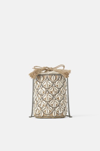 Seashell Crossbody Basket Bag