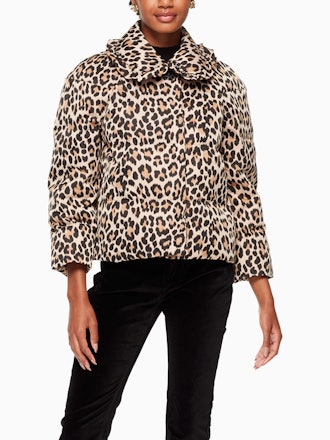Leopard-Print Puffer Jacket