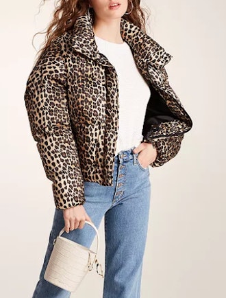 Paula Leopard-Print Puffer Coat