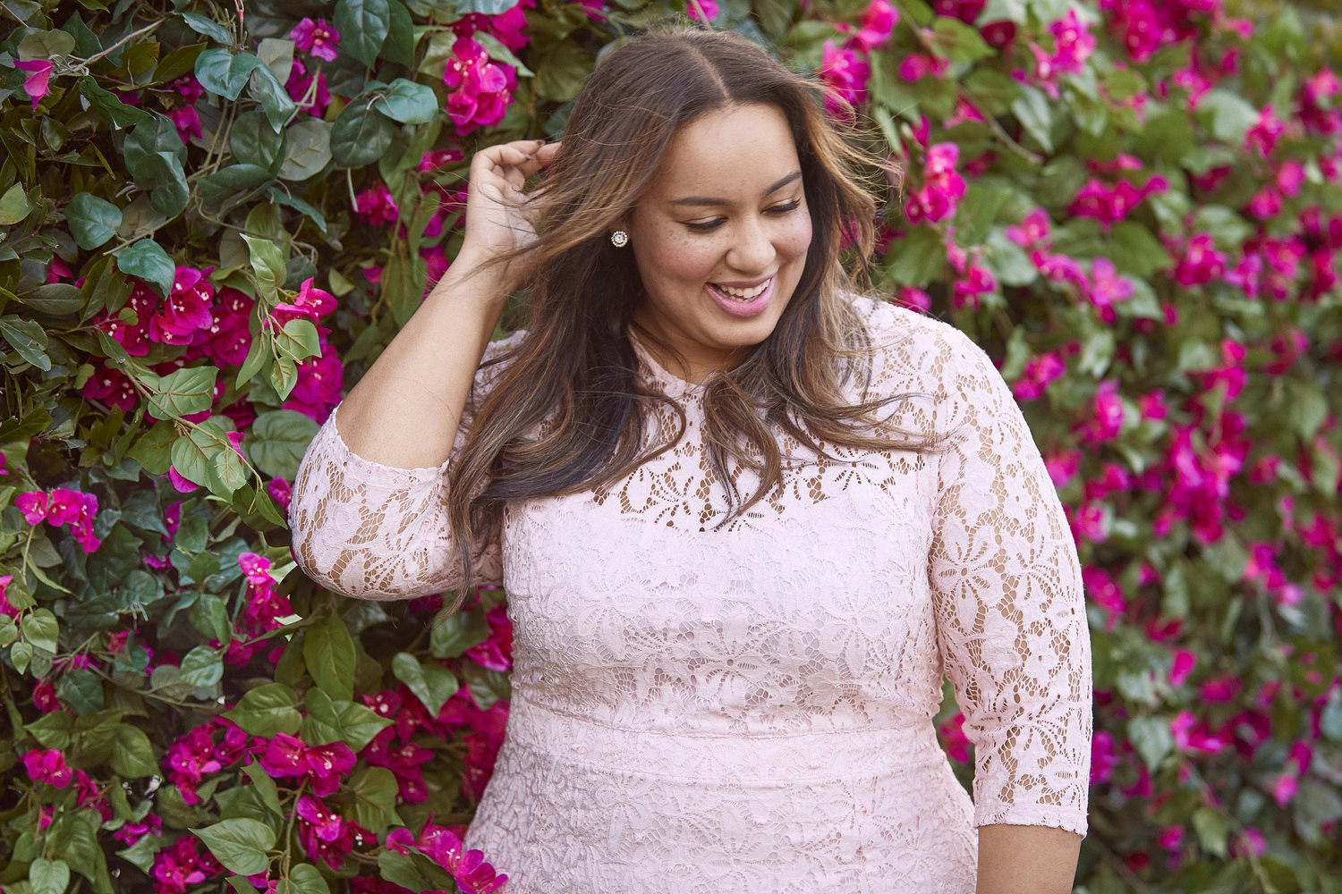 lane bryant pink lace dress