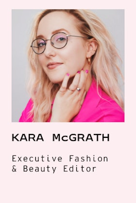 A portrait of Kara McGrath, executive fashion and beauty editor