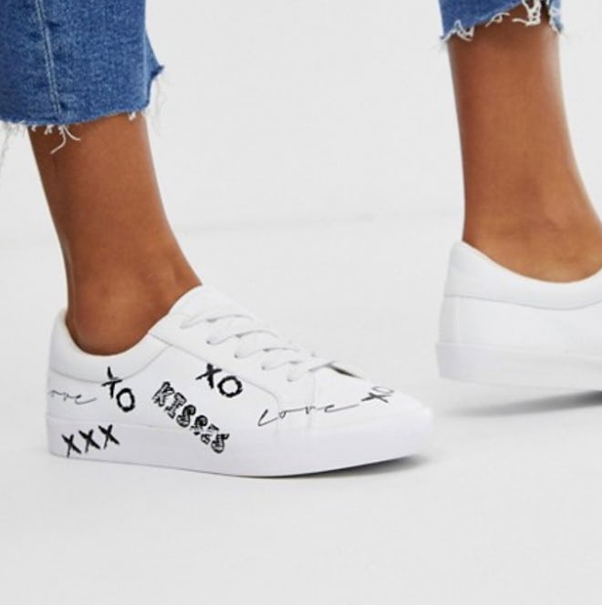 ASOS Dino logo lace up trainers