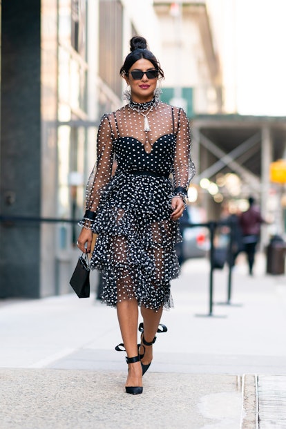 Priyanka Chopra's Sheer Polka-Dot Dress