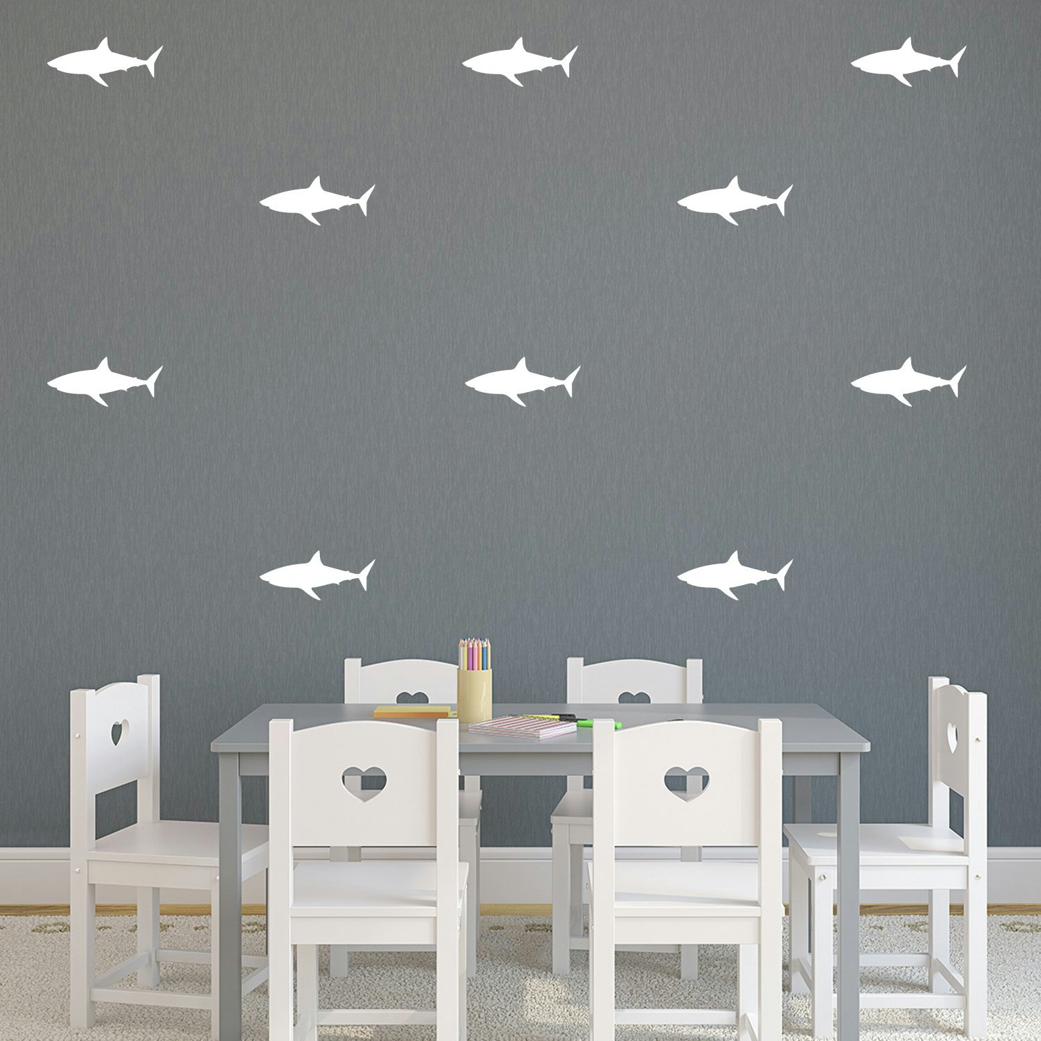 shark themed baby nursery