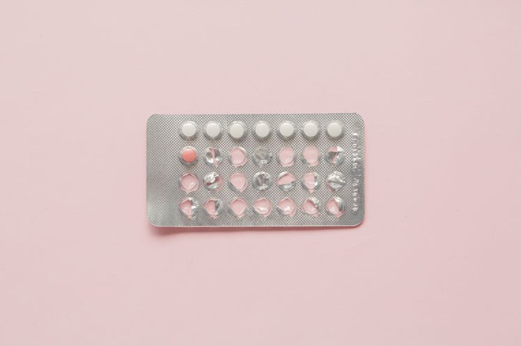 A pack of birth control pills on a table