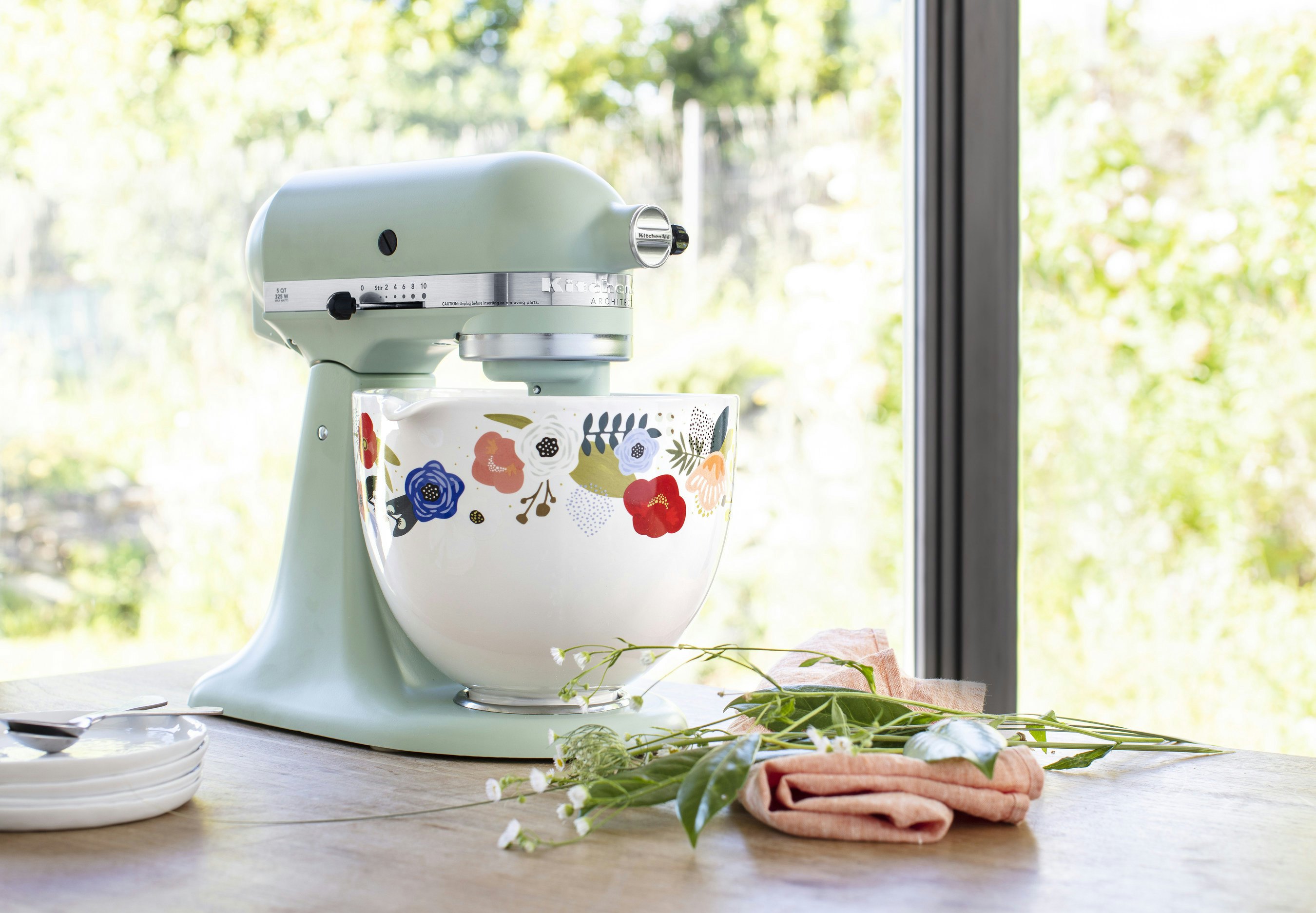 These New KitchenAid Stand Mixer Ceramic Bowls Feature Floral Patterns   7ee47e54 Dccd 46b5 8661 F973405faad4 Kitchenaid Scandi Floral Cermaic Bowl Lifestyle  1 