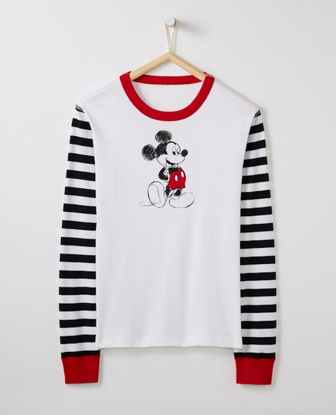 Adult Disney Mickey Mouse Long John Top In Organic Cotton