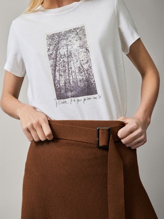 Photo Print Lyocell/Cotton T-shirt
