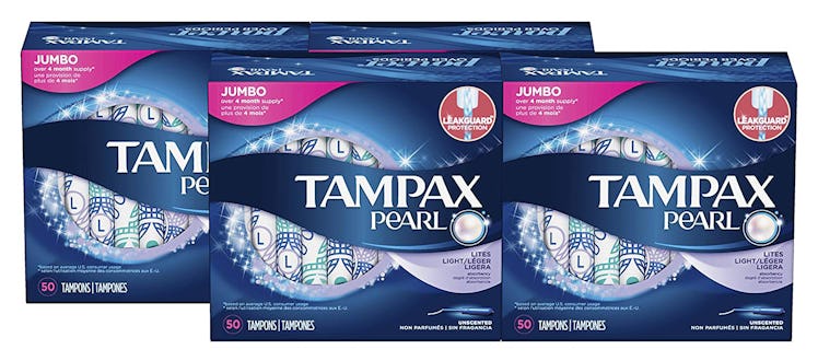 Tampax Pearl Lite Absorbency Tampons (50-Count, 4 Pack)