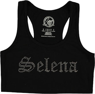 Selena Cropped Black Tank