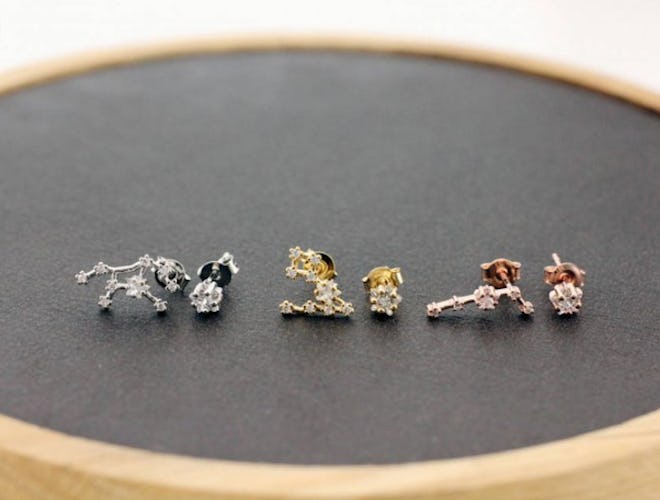 Cubic Constellation Sign Earrings