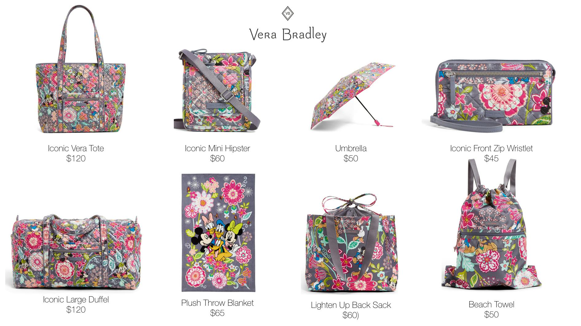 disney store vera bradley purses