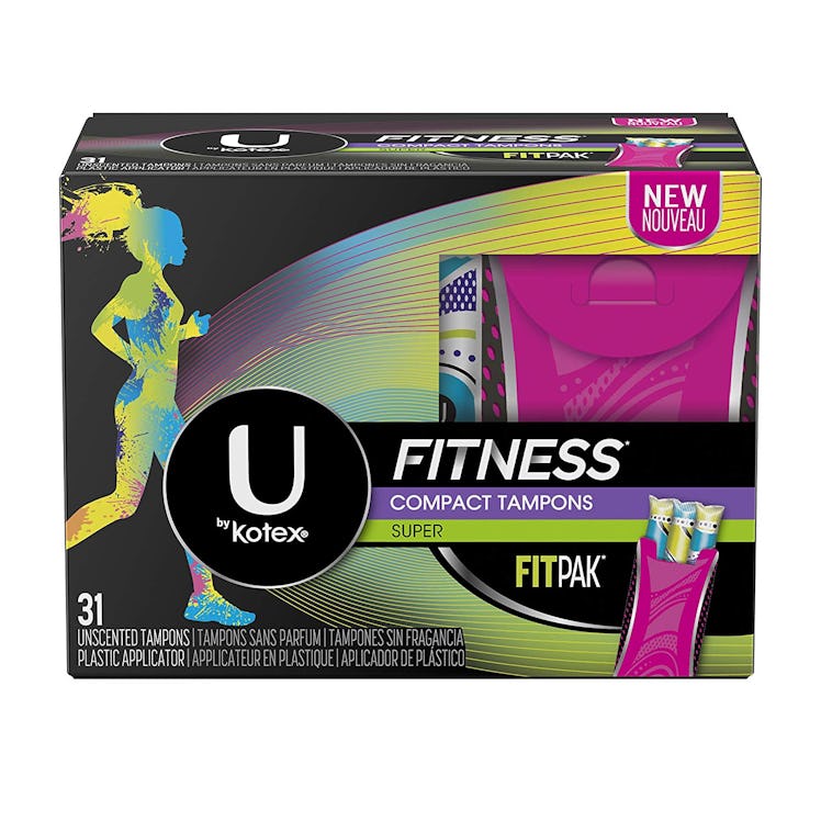 U by Kotex Fitness Tampons with Fitpak Case, Super Absorbency, 31 Count
