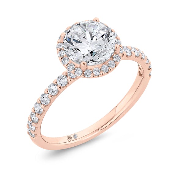 Bella Ponte Rose Gold Engagement Ring Setting 14K