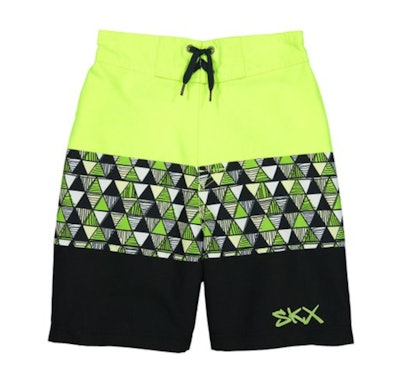 Lime Geometric Board Shorts