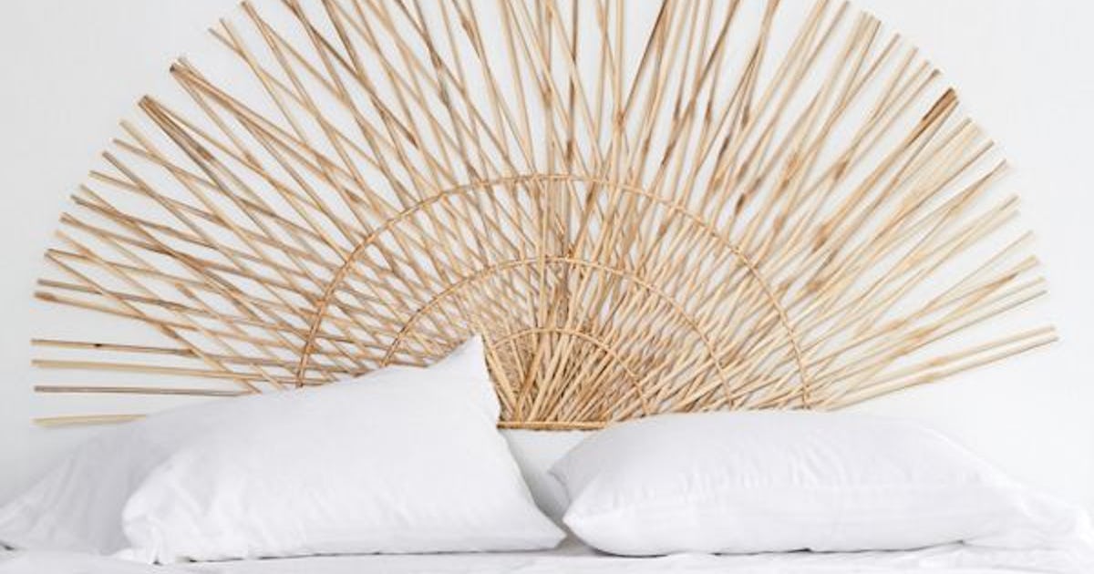 woven fan headboard