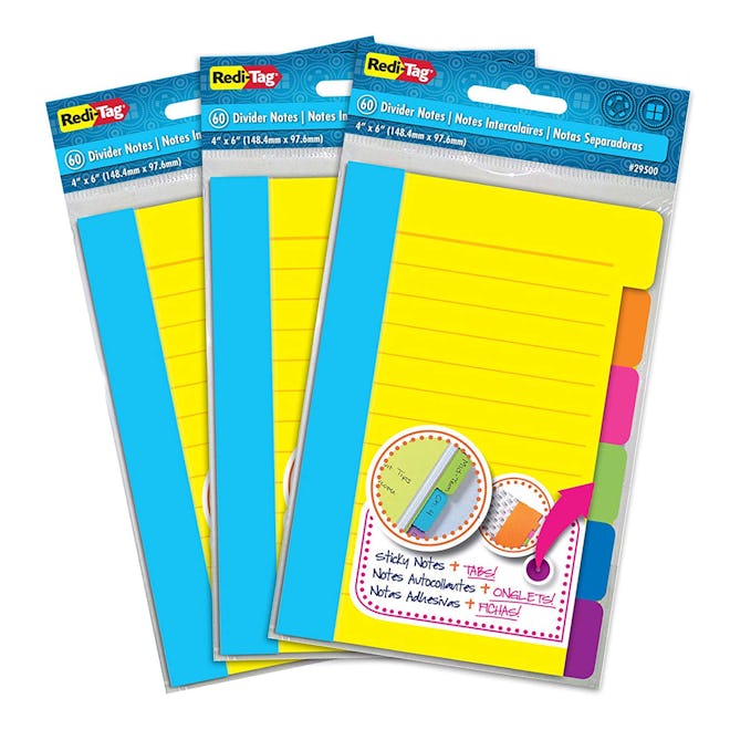 Redi-Tag Divider Sticky Notes (3 Pack)