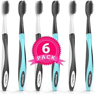 Nuva Dent Charcoal Toothbrush (6 Pack)