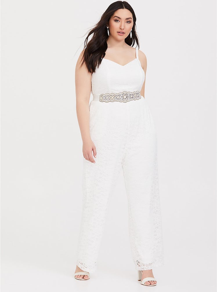 Special Occassion White Lace Jumpsuit