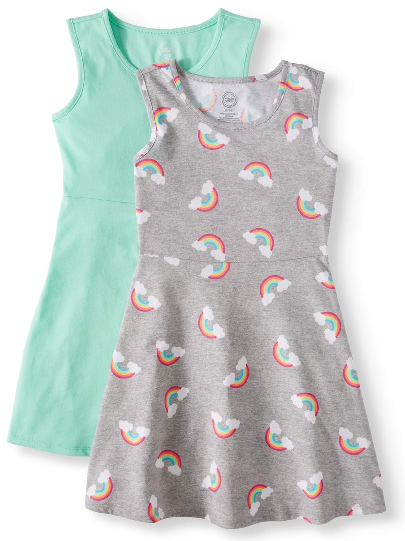 Wonder Nation  Sleeveless Play Dress, 2-Pack