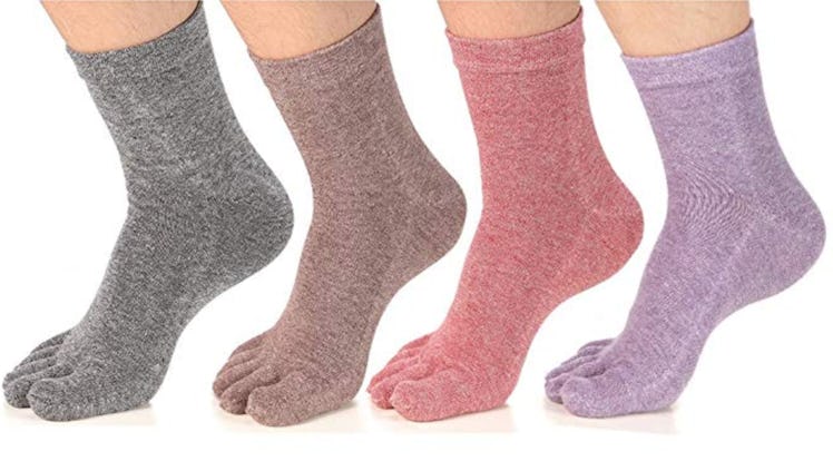 Meaiguo Five-Finger Socks (4 Pack)