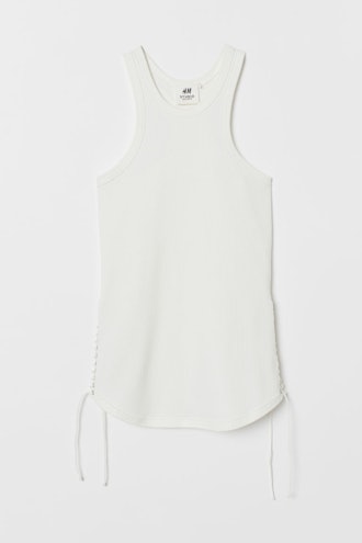 Ribbed Tank Top with Lace