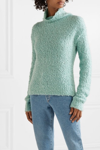 Sukie Oversized Bouclé Turtleneck Sweater