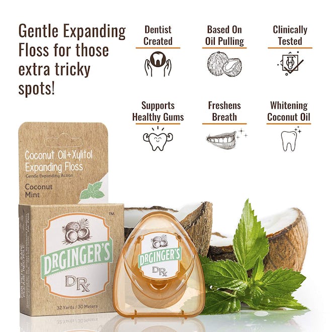 Dr. Ginger's All-Natural Coconut Oil & Xylitol Dental Floss (3 Pack)