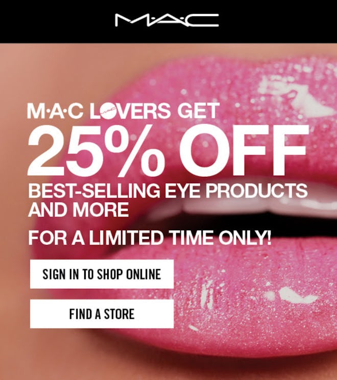 MAC Lovers 25 Percent Off Sale
