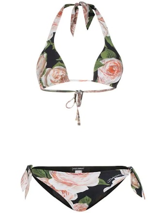 Floral print Triangle Bikini Set