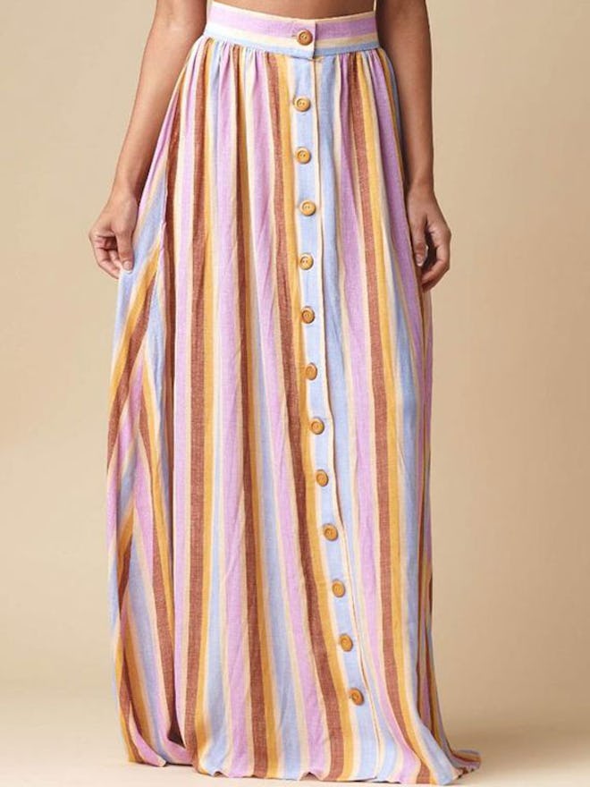 Mallorca Stripe Cotton Edith Skirt