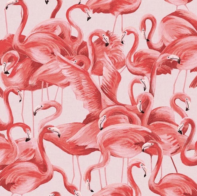 Flamingo Self Adhesive Removable Wallpaper Cheeky Pink - Tempaper