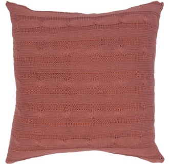 Rizzy Home 18-inch Cable Knit Throw Pillow - Paprika