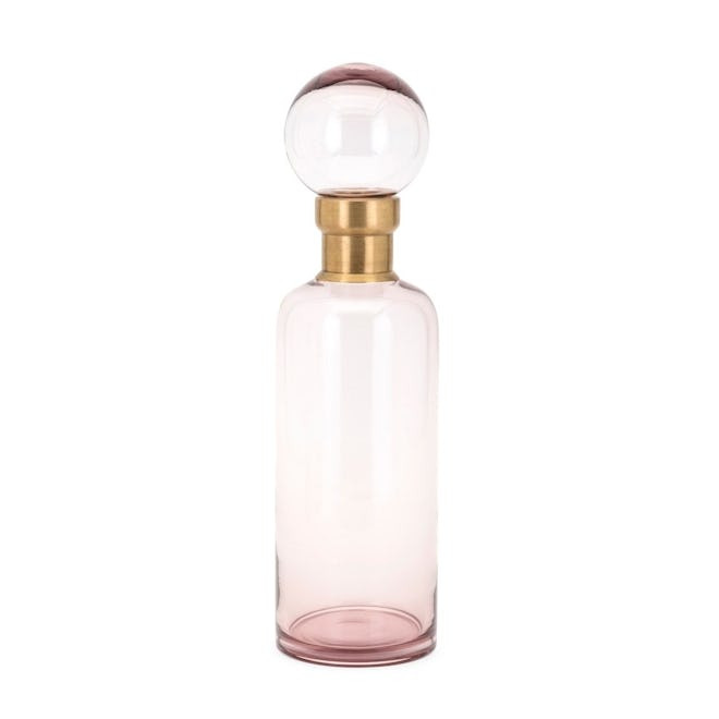 Loletta Pink Large Glass Bottle with Stopper
