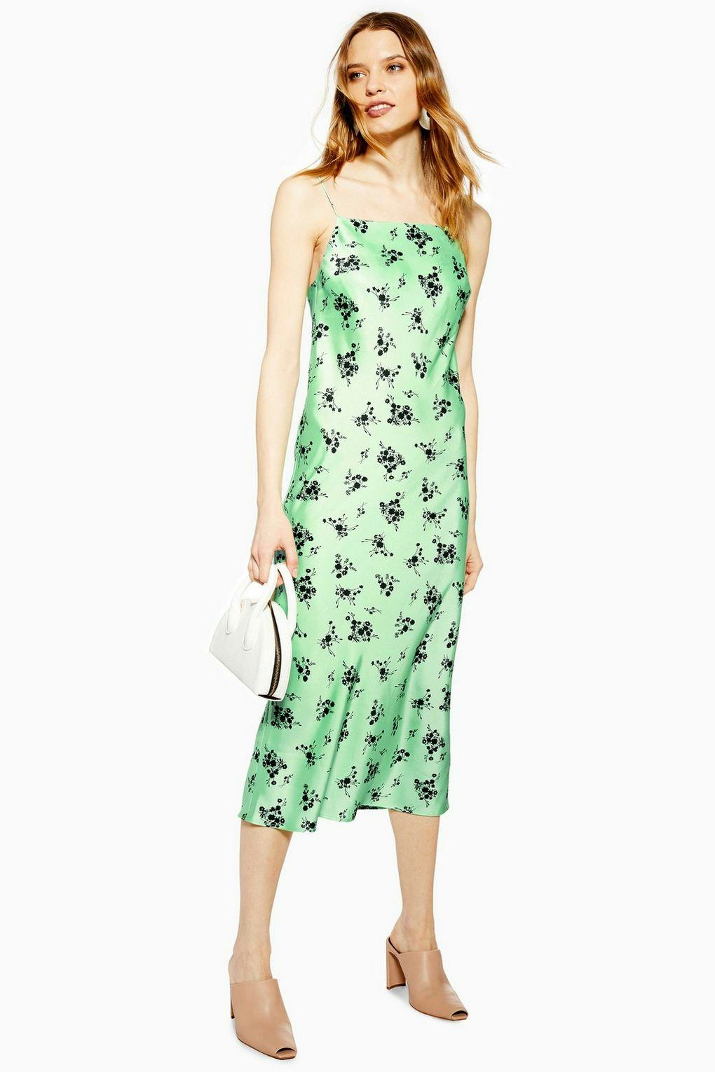 topshop floral satin dress