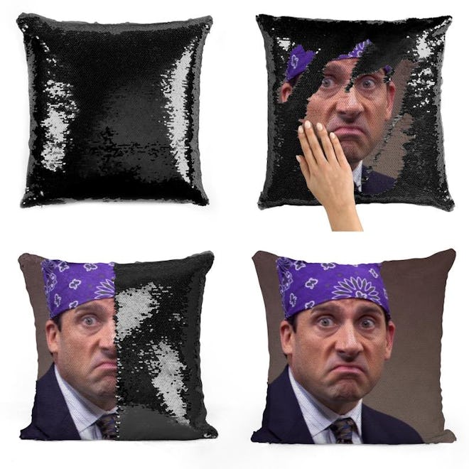 Prison Mike Purple Banadana Sequin Pillow