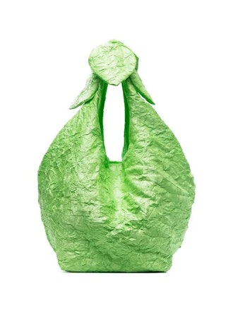 Green Lucie Crinkle Tote