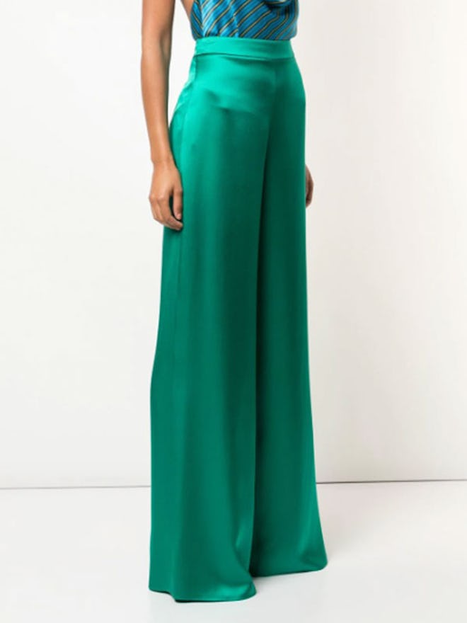 Satin Flare Trousers