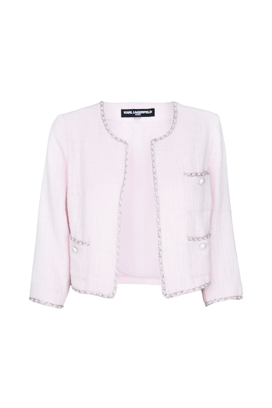 Chain Tweed Jacket with Pearls