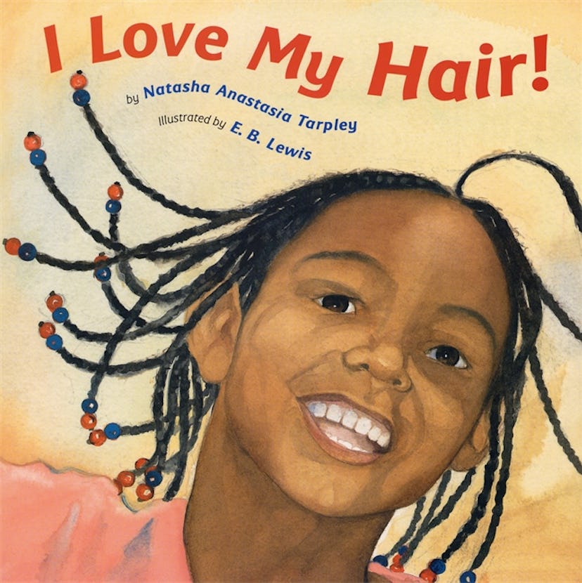 The cover of the childrens book I Love My Hair! by Natasha Anastasia Tarpley of a girl with braided ...