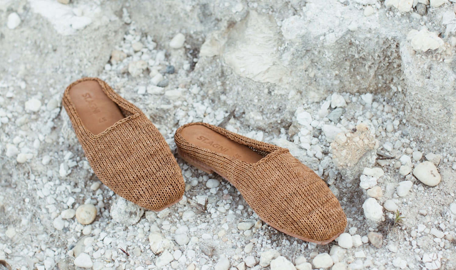 St. Agni's Knitted Leather Mules Are A 